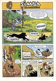 The first page of the Hakuna Matata comic.